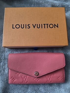 Louis Vuitton Pink Empreinte Sarah Wallet